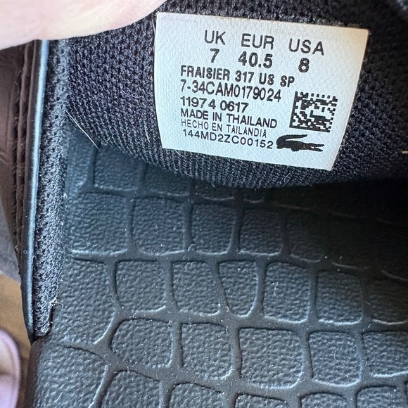 Lacoste Black and Gold Slide Sandals Size 8 - Picture 5 of 5